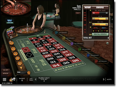 Live dealer roulette