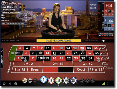 Net Ent live dealer roulette online
