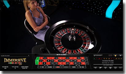 Immersive Roulette live dealer by Evolution