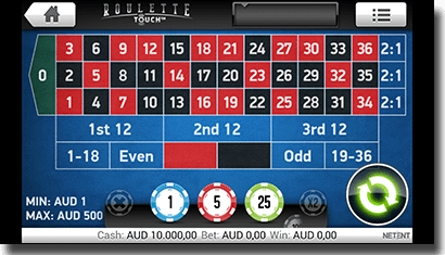 Play Roulette Touch on Android mobile