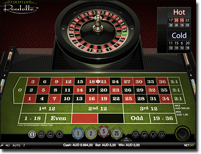 Net Entertainment roulette split bets