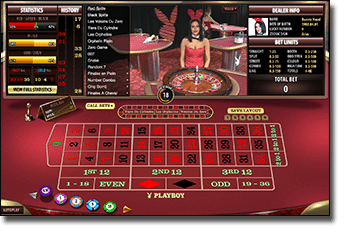 Playboy Bunny live dealer roulette by Microgaming
