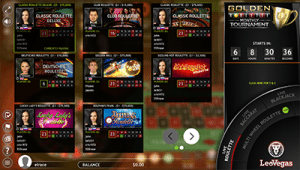 Extreme Gaming live dealer roulette lobby