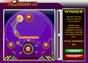 Pinball Roulette gamble feature